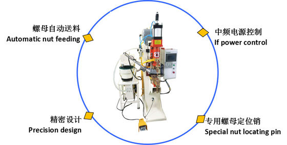 Machine de fréquence moyenne 180KVA de soudage par points de Nut de soudeuse de tache